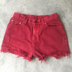 Levi Magenta Shorts